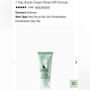 Clinique Exfoliating Scrub in Mint Green 30ML